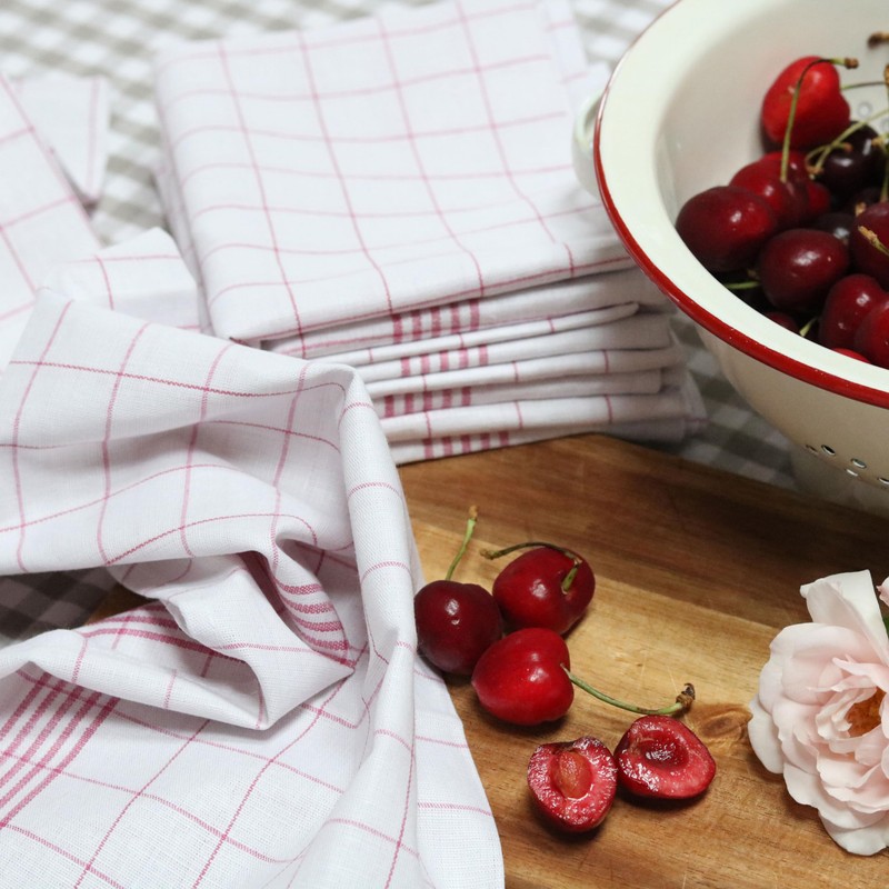 ZOLLNER Set of 5 Tea Towels, 50 x 70 cm,