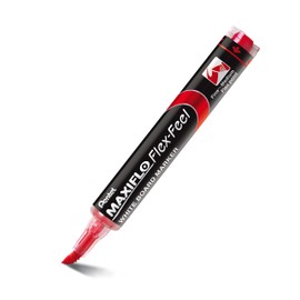 Pentel MWL5SBF Maxiflo Flex-Feel Flexible Tip Whiteboard Marker (Pack of 3) (Black, Red, Blue)
