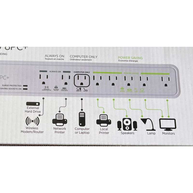 EMBERTEC Emberstrip® 8PC+ Advanced Power Strip Model - #ESUSPC8-ET-10 -