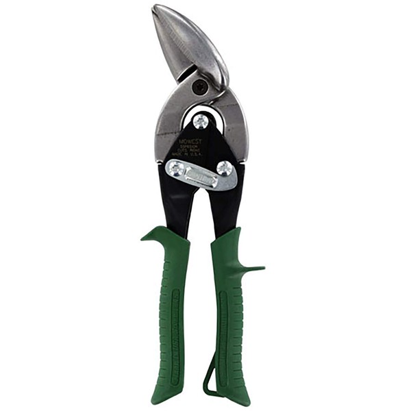 Midwest Tool and Cutlery Aviation Snip - Right Cut Offset Stainless Steel Cutting Shears with Forged Blade & KUSH'N-POWER Comfort Grips - MWT-SS6510R