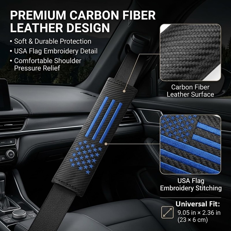 2PC Car Seat Belt Covers Pads,Seat Strap Pads,Royal Blue