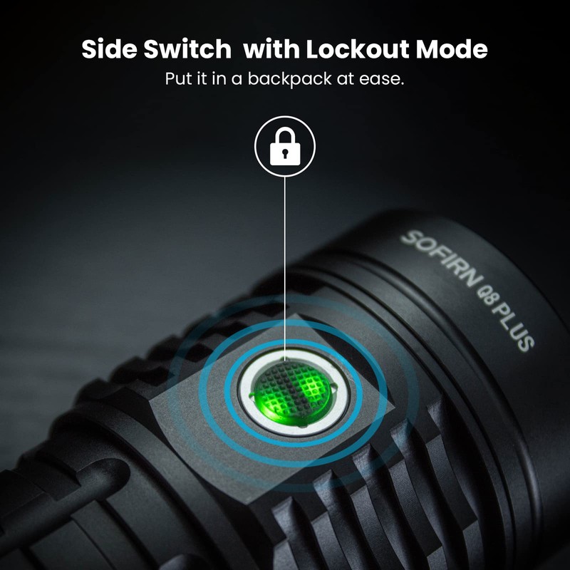sofirn Q8 Plus Super Bright Flashlight max 16000 Lumens, Rechargeable