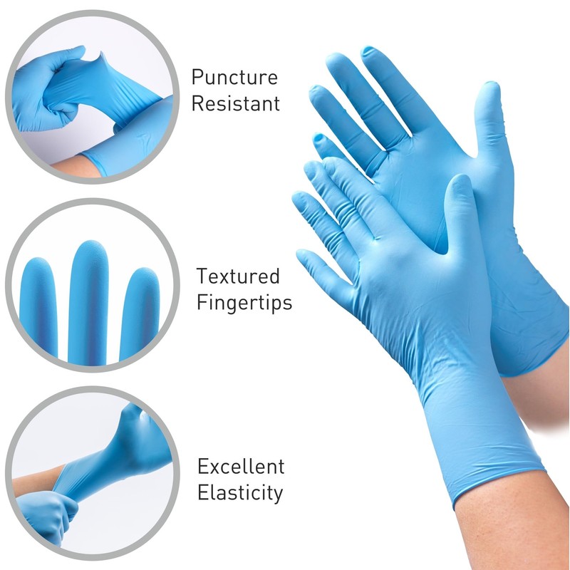 ESTAS Nitrile Gloves - 100 Pack, Medium - 4 Mil