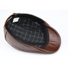HAEAUL Men's Adjustable Leather Newsboy Hat Beret Hat Driving Hunting