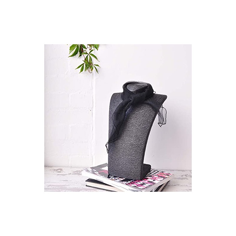 Plain Soft and delicate Chiffon Feel Head and Neck Scarf,Black