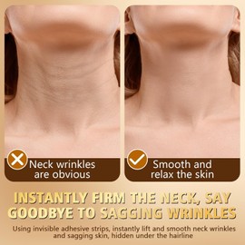 Neck Tape Lifting Invisible 20 Pieces for Women's Face Wrinkle Reduction and Fine Lines Reusable High Elasticity Durable Waterproof Function Size / 목 테이프 리프팅 보이지 않음 여성용 얼굴 20개 주름 개선 및 잔주름 재사용 가능한 고탄성 내구성 방수 기능 Size