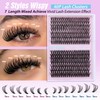 Fluffy Lash Clusters D Curl 40D+50D Volume Individual Eyelashes Thick