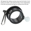sourcing map Flag Pole Rings Mounting Clips Rotating Adjustable Fasteners