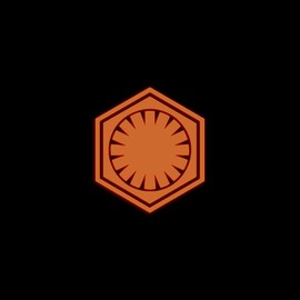 Star Star Inspired Movie Character Space First Order Glow in The Dark Sticker Decal for Phone Tablet Laptop Car Truck Window | 5" Sticker | Orange