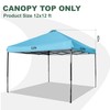 JANCANOPY 12x12 Canopy Replacement Top with Air Vent Silver Coated
