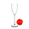 Premium Unbreakable Polycarbonate Champagne Flutes. Set of 6 with 4