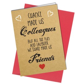 BIRTHDAY FRIENDSHIP CARD Work Colleague Friends Thank you Greeting Card #701