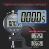 XUNTOP Digital Thickness Gauge Measuring Range 0-12.7 mm Electronic Micrometer