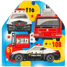 Hayashi WO467300 Tomica Prezi Towel Approx. 13.4 x 13.8 inches (34 x 35 cm)