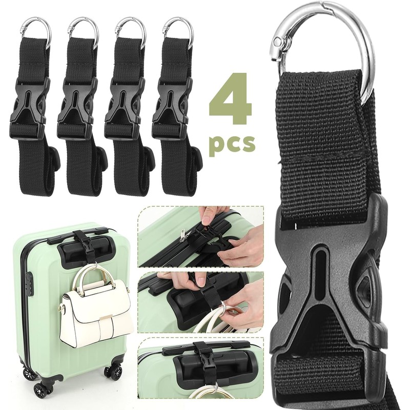 3 Piezas Add A Bag Correas de Equipaje, Correa Ajustable