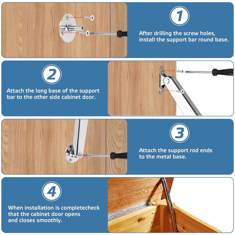 Lid Support Hinges, Gas Pressure Damper, Gas Lift 150N Flap