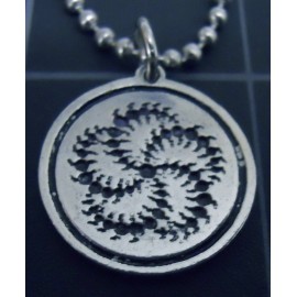 Area 51 Treasures CROP CIRCLES Pendant New Alien UFO Necklace Triskelion Disk Circle