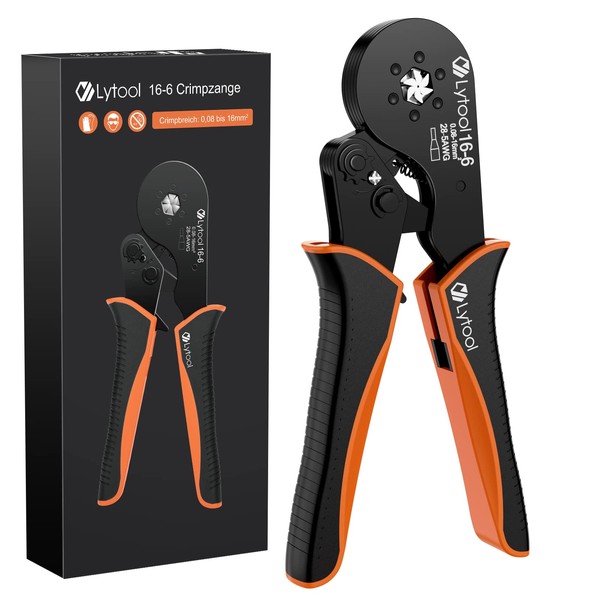 Crimping Pliers 0.08-16 mm², Lytool Wire End Ferrules Pliers Hexagonal