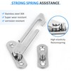 WENLISELL 4 Pairs Stainless Steel Window Restrictor Hook with Screws,