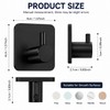 Mulbijeo Ganci Adesivi, 6 Pezzi, Accessori Bagno, Acciaio Inox Nero,