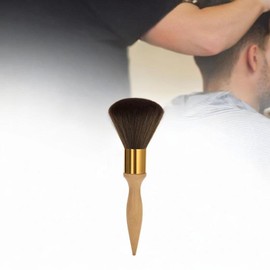 predolo Neck Duster Brush Styling Tool Soft Nylon Bristles Wood Handle Salon Accessory Hair Cutting Brush for Hairdressing Shaving