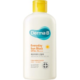 Derma B Everyday Sun Block Protector Solar De Gran Tamaño Spf50+ Pa++++ 6.71 Fl Oz, 200Ml Crema Hidratante Spf Ligera De Rápida Absorción, Cuerpo Facial No Pegajoso Para Piel Mojada,