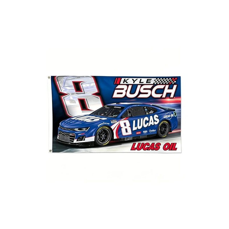 ENMOON Kyle Busch #8 Racing Flag 3x5 Ft 150D Polyester