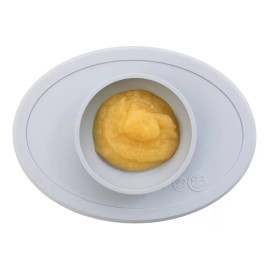 Ezpz Plato Para Bebé Autoadherible De Silicón Ezpz Tiny Bowl Color Plata