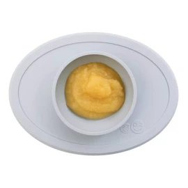 Ezpz Plato Para Bebé Autoadherible De Silicón Ezpz Tiny Bowl Color Plata