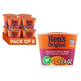 BEN'S ORIGINAL Spanish Style Rice Single Serve Cup, Snack or Side, Microwave in 3.5 Minutes, 2.4 oz (Pack of 8)