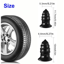 60PCS Tire Repair Nail, Rubber Nail Tire Plug, Self-Tapping Screw, Car Tire Repair Nails, Tire Puncture Repair, Small & Large
