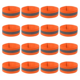 PATIKIL Reflective Bands for Wrist/Arm/Ankle/Leg, 16pcs High Visibility Reflector Bands, Safety Reflector Tape Straps for Night Running Cycling Walking, Orange