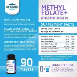 One Elevated Double Strength & Most Bioactive Methyl Folate! Uniquely Formulated