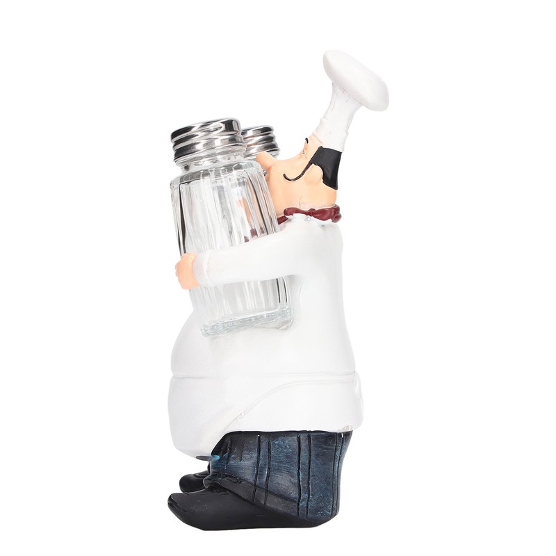 Chef Statue Salt Shakers Set Adorable Statue Vivid Details Resin