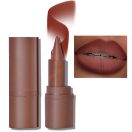 Erinde 2-in-1 Gradient Lip Liner and Lipstick Lip Combo Set, Matte Nude Dark Brown Red Lip Liner Creamy Lip Pencil Crayon, High Pigmented Long lasting Lipstick Makeup, 02# Dusk