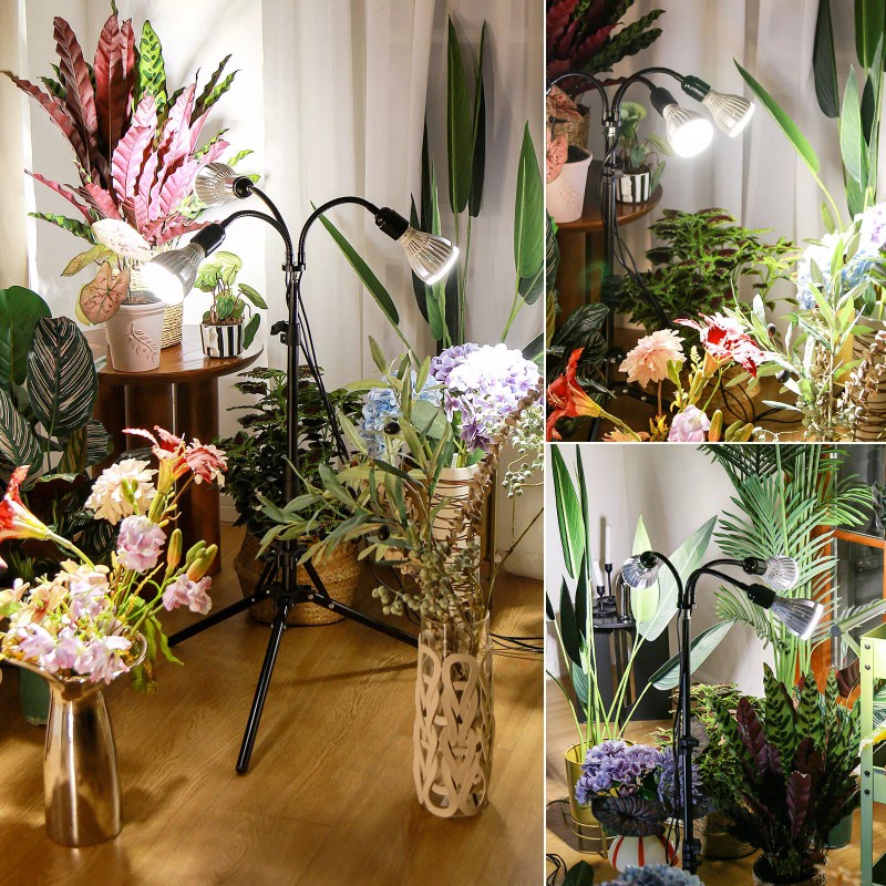 SANSI Full Spectrum LED Grow Light 90W/120W Adjustable Tripod Stand