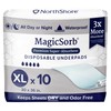 NorthShore MagicSorb, 30 x 36, 60 oz., Super-Absorbent Disposable Underpads,