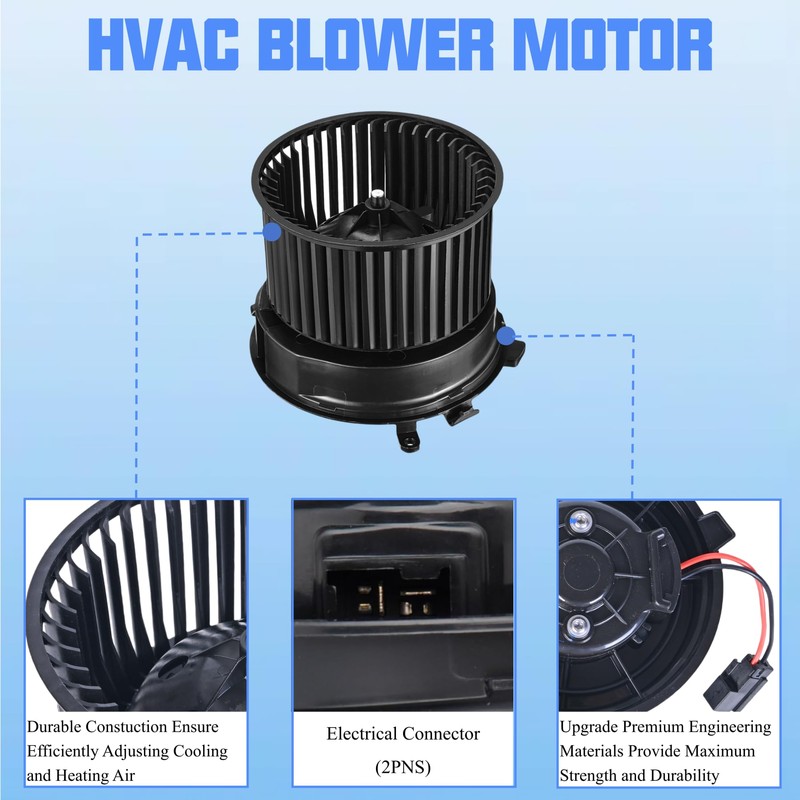 HVAC Heater Blower Motor and Resistor Fan Assembly Compatible with