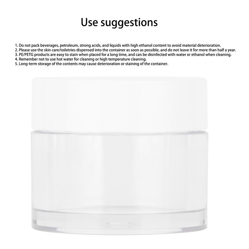 10Pcs 20g Round Empty Container Jar Refillable for Cream Cosmetic