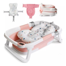 ZHX Bañera Bebés Plegable Tina De Baño  Casa Y Viaje Portatil