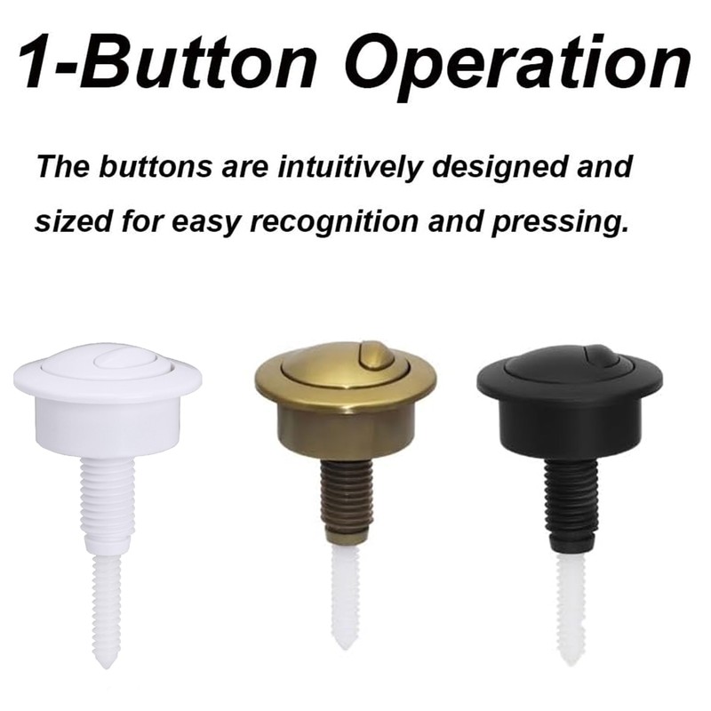 HAFRILY Toilet Flush Button Adjustable Toilet Push Button Flush Replacement,