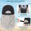 MY-LADY Hat Wig Hat with Hair Attached for Women Baseball