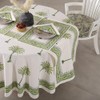 Labhanshi Green Palm Block Print Round Table Cloth|Indian Round Floral