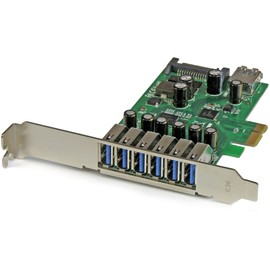 7 Port PCI Express USB 3.0 Card - Standard & Low-Profile - SATA Power - UASP Support - 1 Internal & 6 External USB 3.0 Ports
