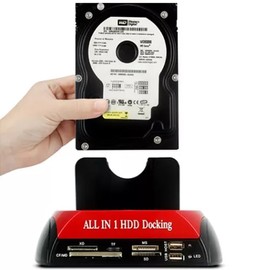Retoo Hard Drive Docking Station USB 3.0, SATA IDE 2.5" & 3.5" HDD SSD, Offline Cloning, OTB Backup, Card Reader, Plug & Play, LED Display, External Power Supply, Compatible with Windows 7/8/8.1/10