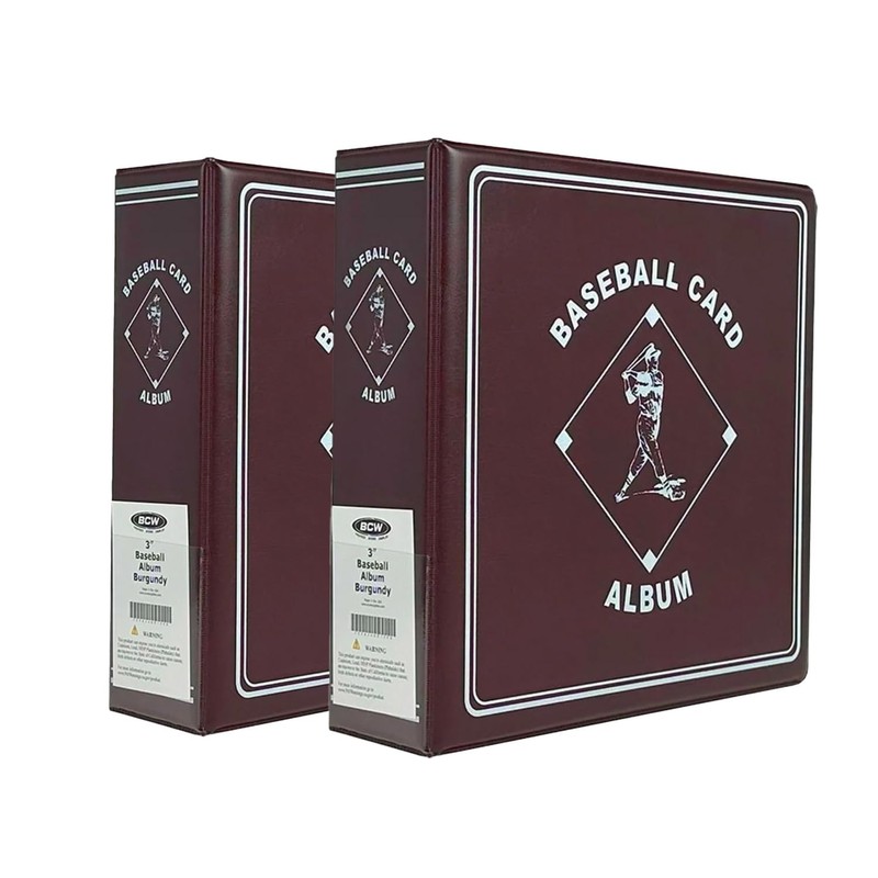 BCW Supplies 3" Baseball Album - Burgundy | Durable Binder