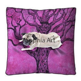 Pink Tye Dye Tree of Life Large Floor Pillow,Throw Cushion Cover Oversized Mandala Seating Dorm Living Room Decor, Dog Cat Bed Ottoman Yoga Meditation Indoor Outdoor Pouf