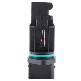 MAF Mass Airflow Meter Sensor, ABS Plastic Black Car Mass Air Flow Meter Sensor Replacement for E46 E36 E38 E39 E52 OE Part Number F00C2G2029 Air Flow Sensor Mass