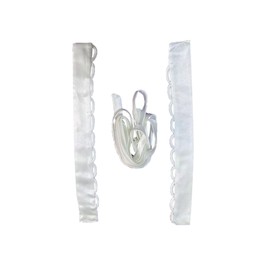 NBCMVMV Wedding Dress Corset Kit Loops Adjustable Satin Corset Back Kit Lace-Up Ribbon Ties for Banquet Evening Gown Ivory-12''