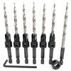 FTG USA 6Pc #10(3/16") Countersink Drill Bits and 1 Replacement